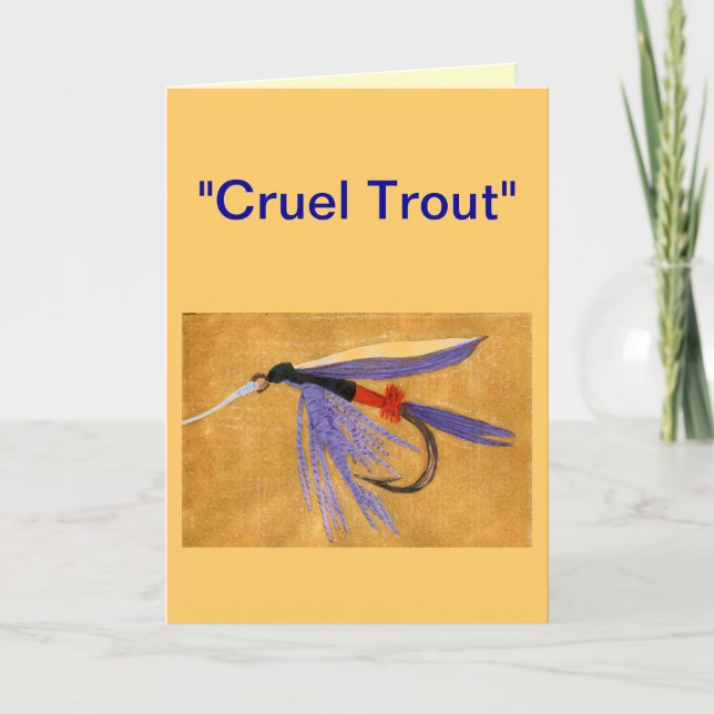 Cartão de Saudação "Truta Cruel" "Comboio de Merca (Frente)
