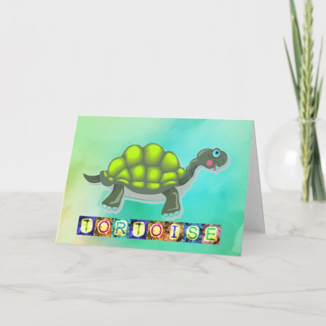 Cartão de Saudação Turtle (Frente)