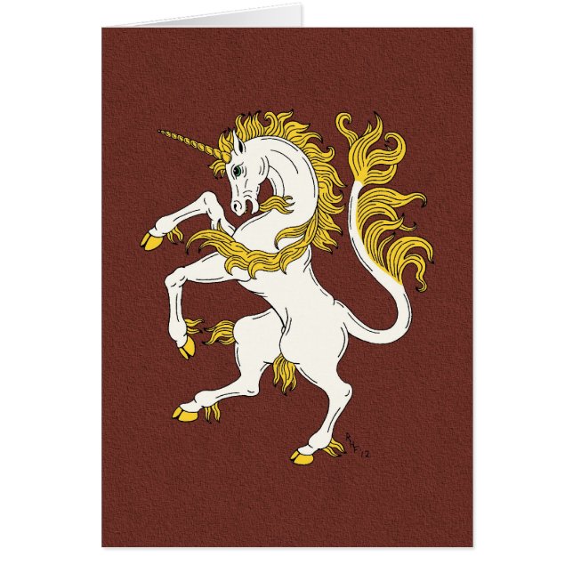 Cartão de Saudação Unicorn Rampant (Frente)