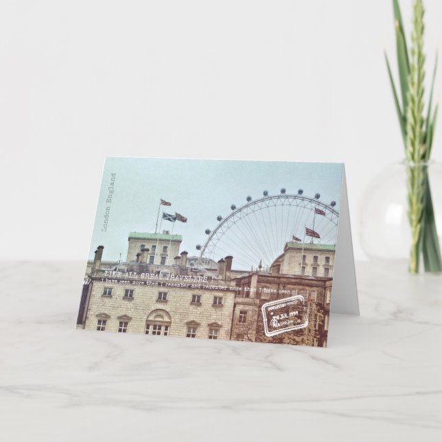 Cartão de Saudação VELHO E NOVO LONDRES (Frente)