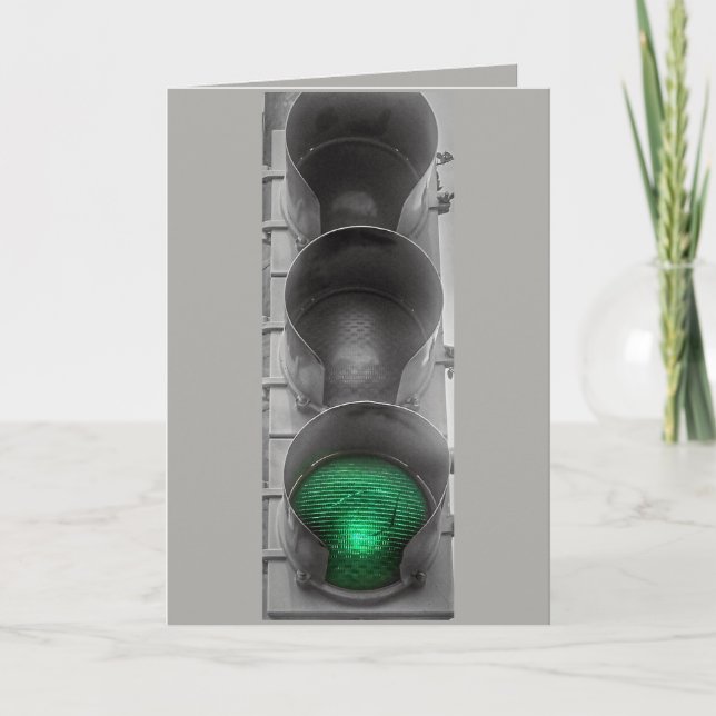 Cartão de Saudação Verde Light (Frente)