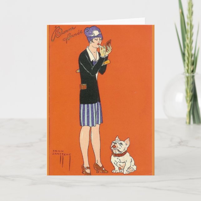 Cartão de saudação Vintage (Frente)