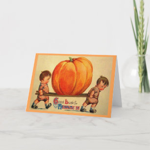 Cartão de Saudação Vitoriano Giant Pumpkin Hall