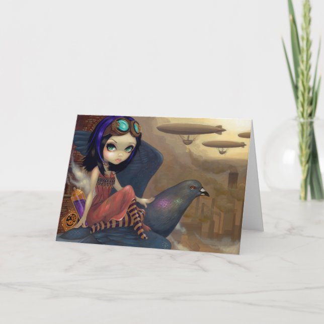 Cartão de Saudação "Voo de Poe" (Frente)