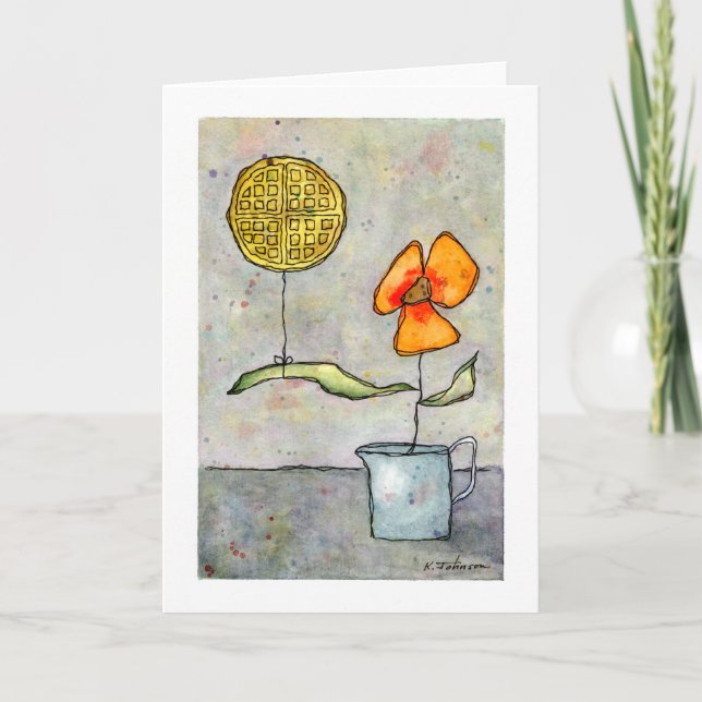 Cartão de Saudação "Waffelluftballon" (Frente)