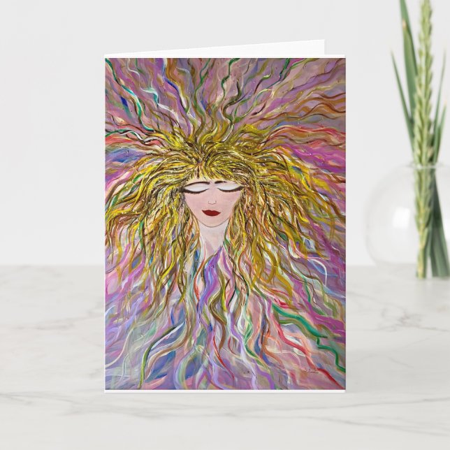 Cartão de saudação Whimsical "Bella" Vazio (Frente)