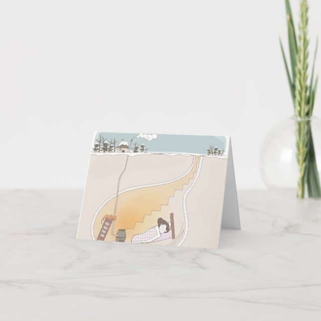 Cartão de Saudação Whimsical Dreamscapes Cotação 1 (Frente)