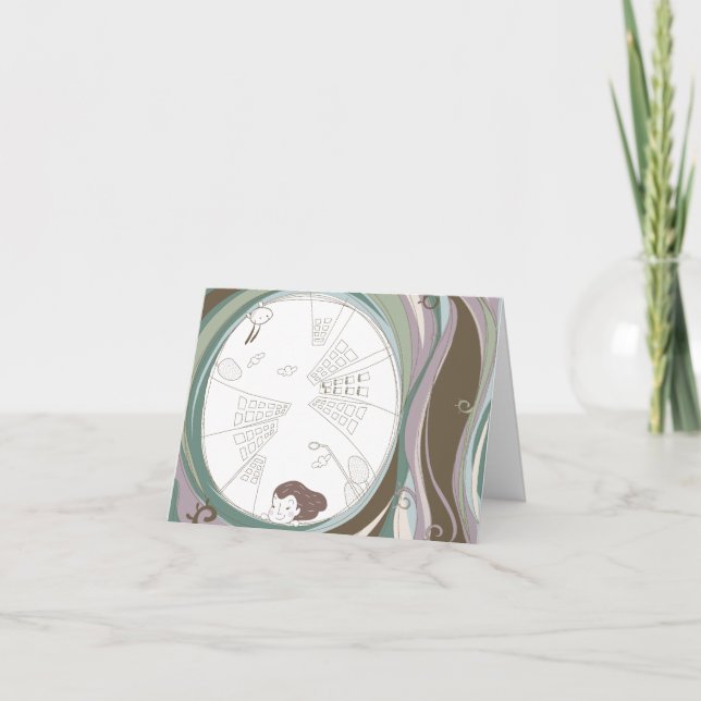Cartão de Saudação Whimsical Dreamscapes Cotação 4 (Frente)