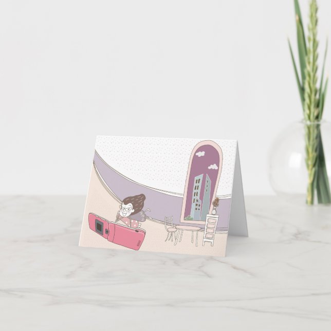 Cartão de Saudação Whimsical Dreamscapes Cotação 6 (Frente)