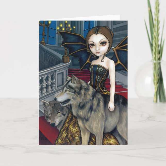 Cartão de Saudação "Wolf Manor" (Frente)