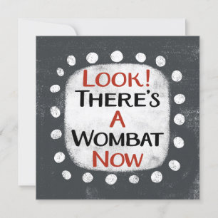 Cartão de Saudação Wombat Agora