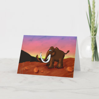 Cartão de Saudação Wooly Mammoth