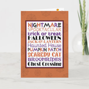 Cartão de Saudação WordArt Halloween