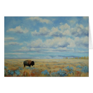 Cartão de Saudação Wyoming Bison Fine Art All Occa