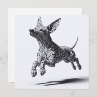 Cartão de Saudação Xoloitzcuintli, Papel Rolado da
