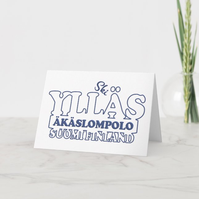 Cartão de saudação YLLÄS FINLAND (Frente)
