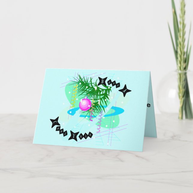 Cartão de Saudação Yule legal (Frente)