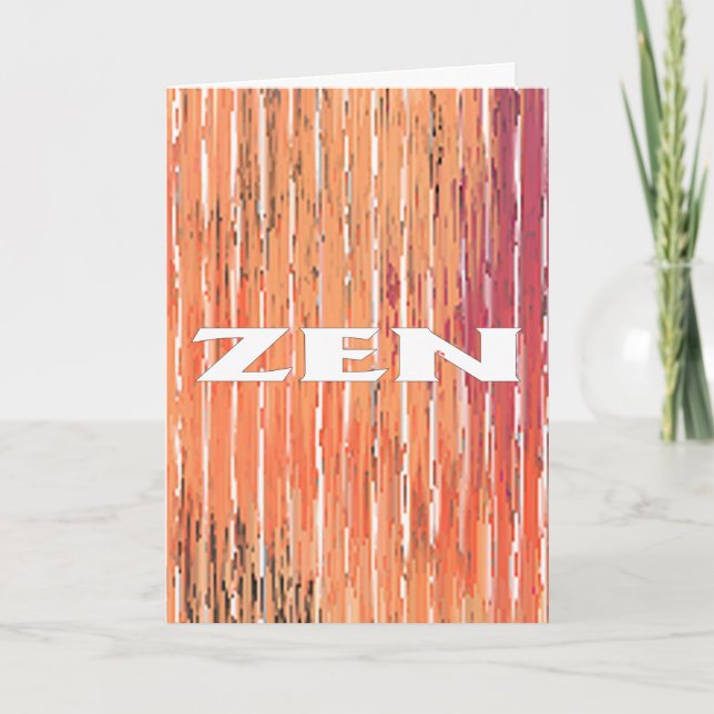 Cartão de saudação Zen White Reeds (Frente)