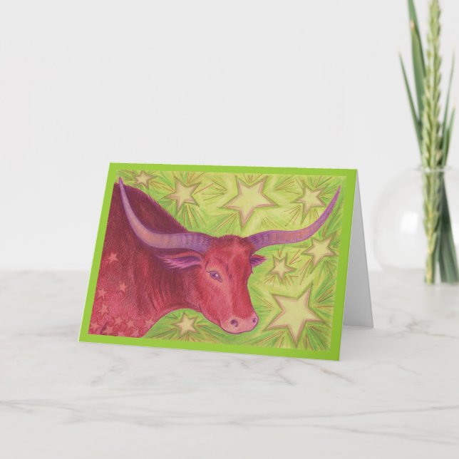 Cartão de saudação Zodiac Taurus (Frente)