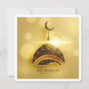 Cartão de Saudações Clássico Eid Mubarak Ramad