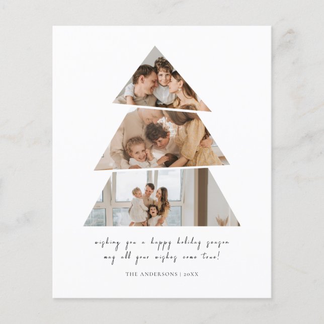 Cartão de Saudações da Árvore de Natal do Orçament (Frente)