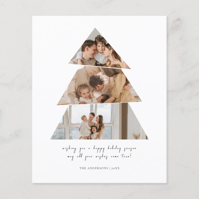 Cartão de Saudações da Árvore de Natal do Orçament (Frente)