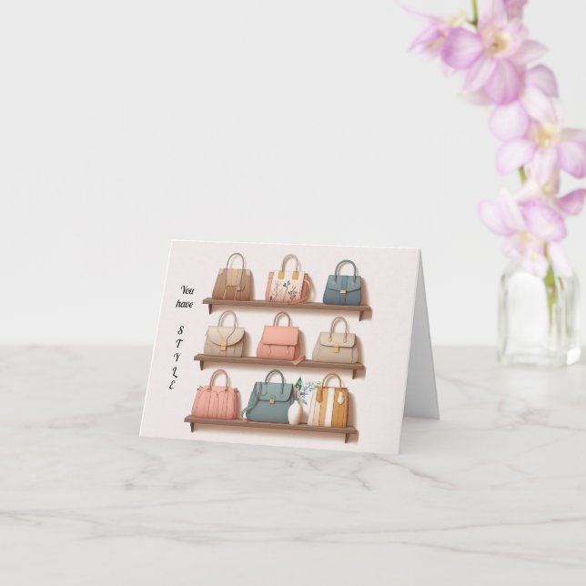 Cartão de Saudações de Bolsa de Estilo (Orquídea)