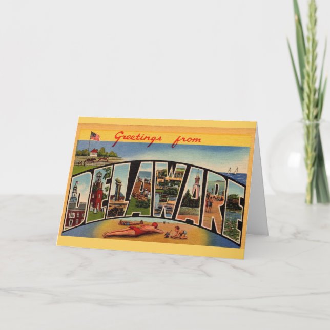 Cartão de Saudações de Delaware (Frente)