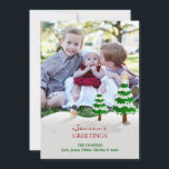 Cartão de Saudações de Snowman Photo Season<br><div class="desc">Quer enviar cartões de Natal para seus amigos e família? Não há nada melhor do que compartilhar sua foto de família/filhos com eles nesta temporada de festas. Tudo que você tem que fazer é mudar esta amostra de foto e colocar sua própria foto, e mudar os textos. Você pode tornar...</div>