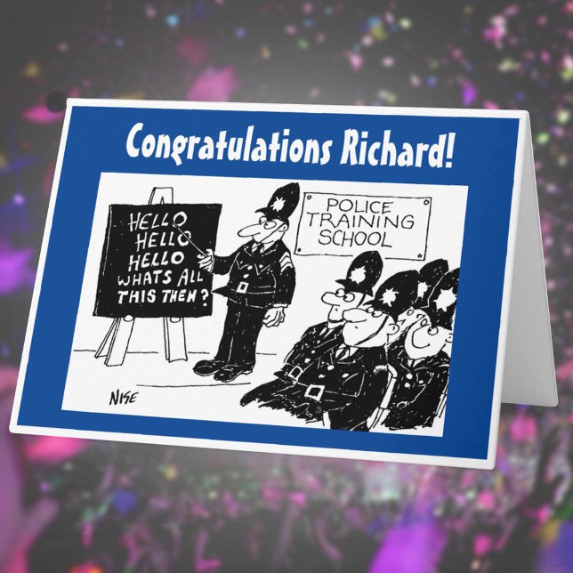 Cartão de Saudações Divertido da Escola de Treinam (Criador carregado)