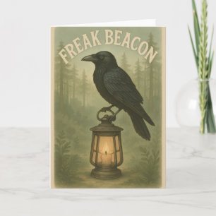 Cartão de Saudações do Freak Beacon Raven