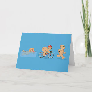 Cartão de Saudações Grumpy Teds Triathlon