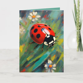 Cartão de Saudações Joaninha Ladybug