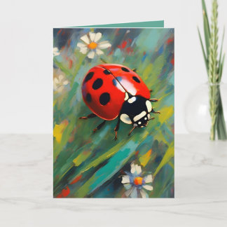 Cartão de Saudações Joaninha Ladybug
