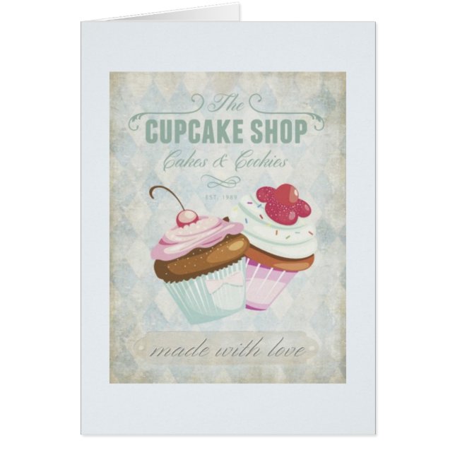 Cartão de Saudações - O Compro Cupcake (Frente)