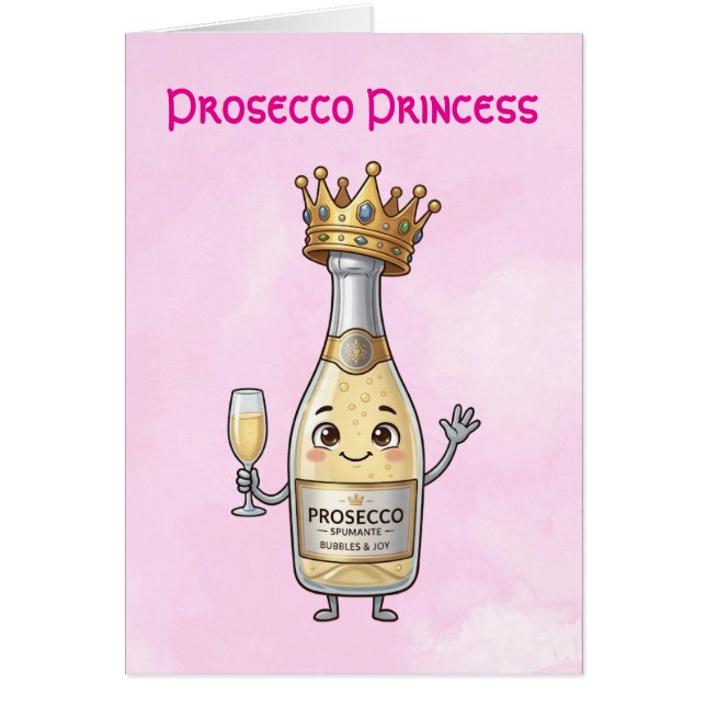 Cartão de Saudações Princesa Prosecco (Frente)