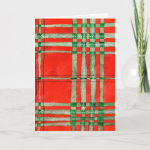 CARTÃO DE SAUDAÇÕES TARTÃ SCOTT VERMELHO