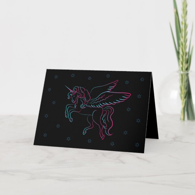 cartão de saudações unicorn (Frente)