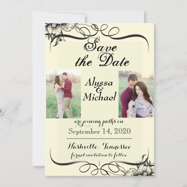 cartão de save the date de casamento (Frente)