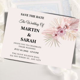 Cartão de Save the Date de Casamento Botânico Boho