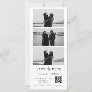 Cartão de Save The Date de casamento com código QR