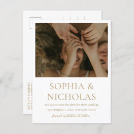 Cartão de Save the Date de casamento com foto mode