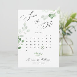 Cartão de Save The Date de casamento de folhagem b