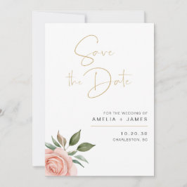 Cartão de Save The Date de Casamento Elegante com 