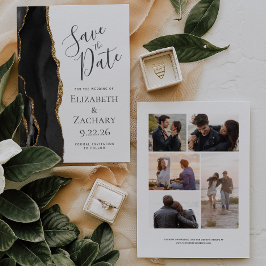 Cartão de Save the Date de casamento em Ágata Dour