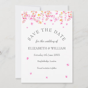 Cartão de Save the Date de casamento floral Elegan