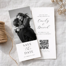 Cartão de Save the Date de Casamento Moderno com C