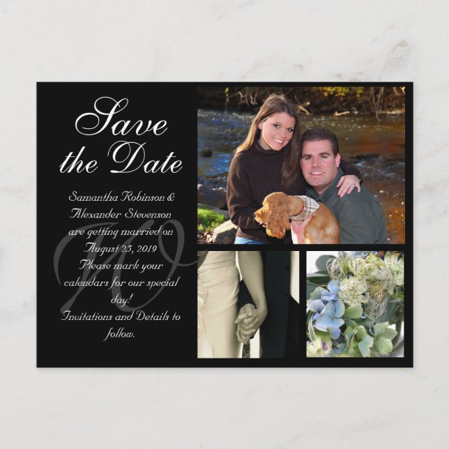 Cartão de Save the Date de Casamento Personalizáve (Frente)