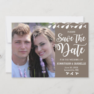 Cartão de Save the Date de Floral Boho Moderno