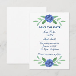 Cartão de Save The Date de Folhagem Verde Floral A